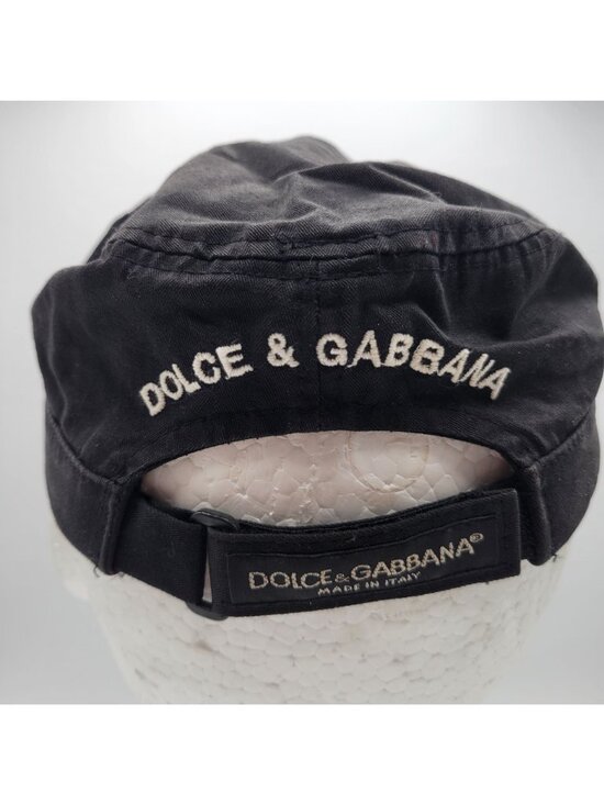 Dolce & Gabbana Black Unisex Adjustable Baseball Cap With Metal Logo Detail main image 10